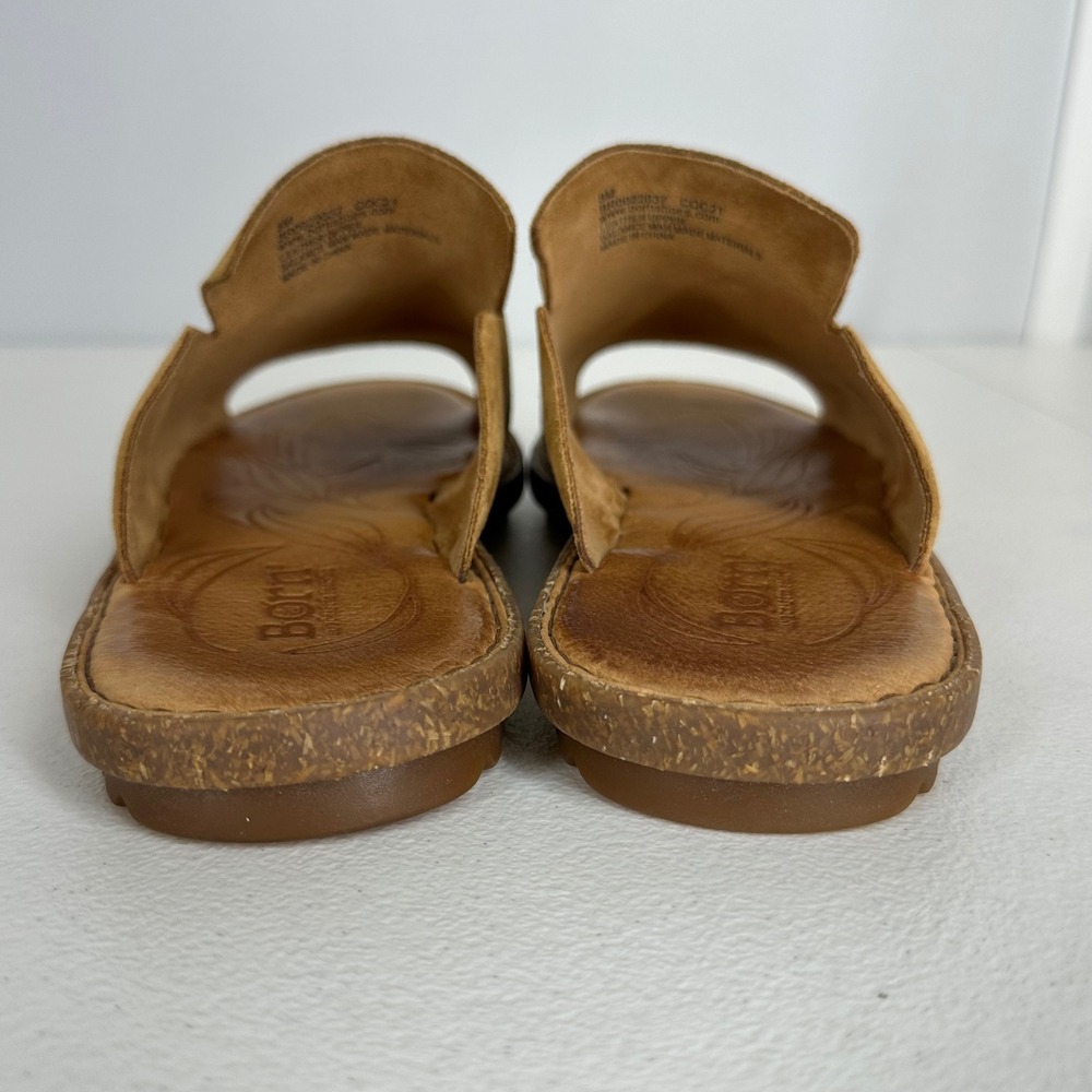 Born Women's Suede Leather Slide Sandals Size 8M Tan Brown BR0022037 NWOBox - Picture 4 of 15